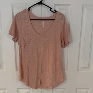 Altar'd State Peach V-Neck Tee